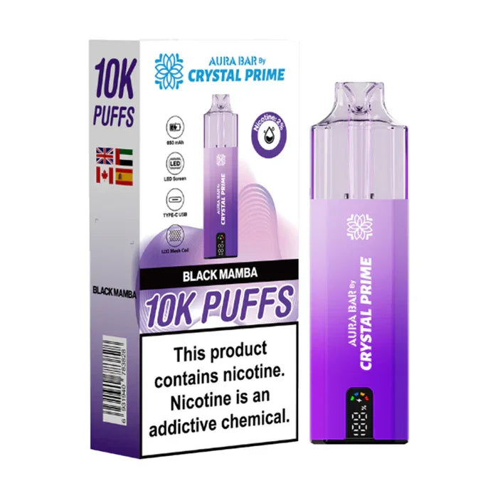 Crystal Prime 10000 Puffs Vape Aura Bar Pre-Filled Pod Kit - Image 3
