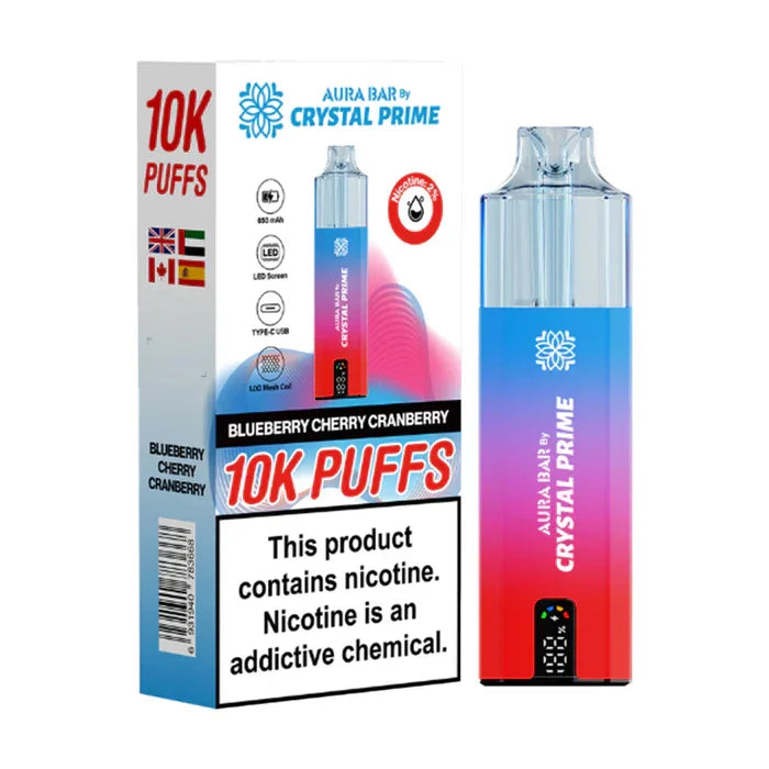 Crystal Prime 10000 Puffs Vape Aura Bar Pre-Filled Pod Kit - Image 5