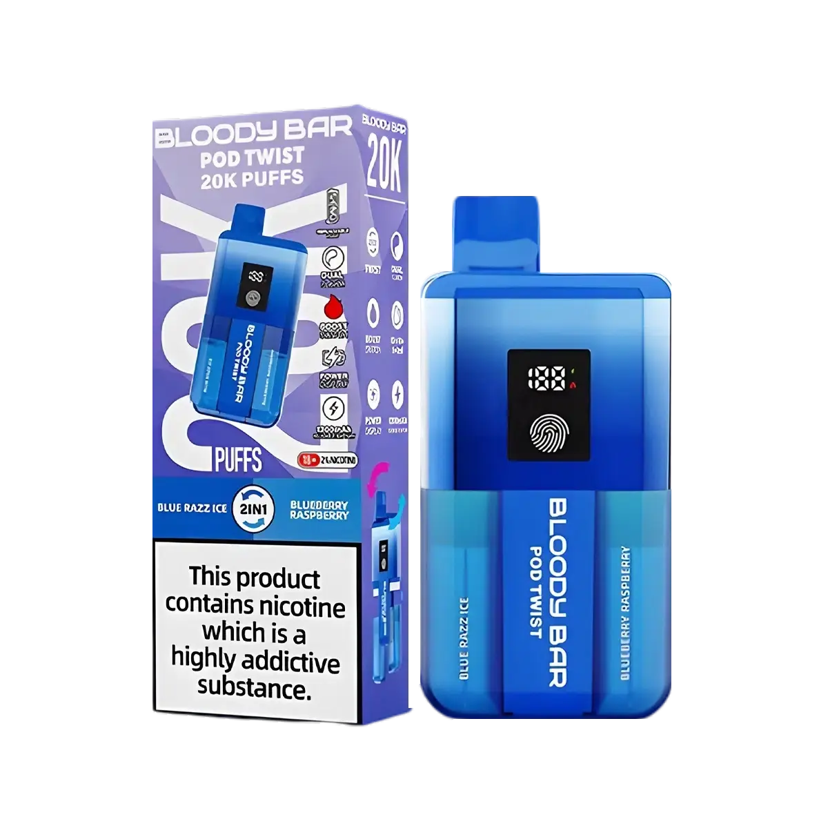 Bloody Bar Pod Twist 20K Vape Kit By Bloody Mary - Image 3