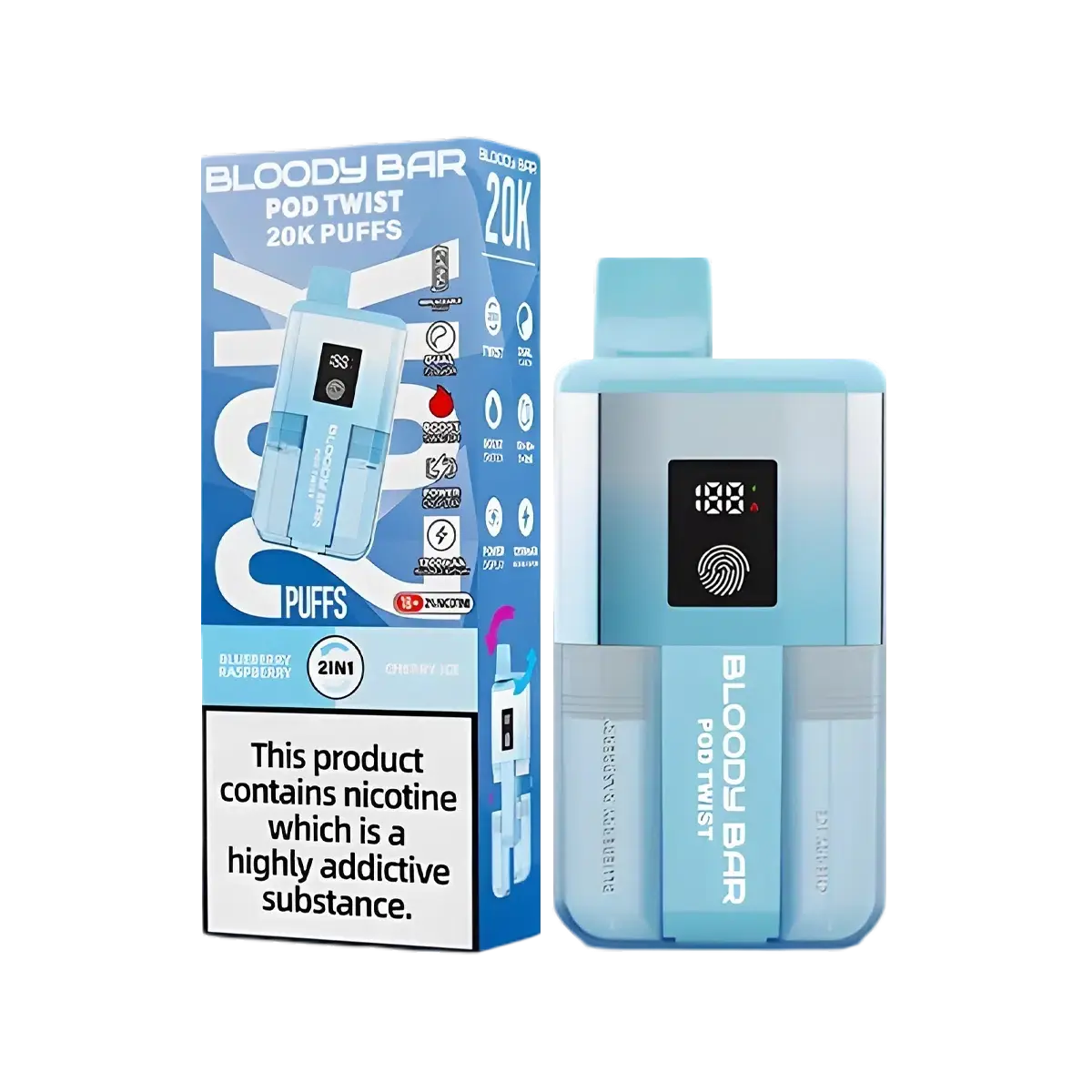 Bloody Bar Pod Twist 20K Vape Kit By Bloody Mary - Image 4