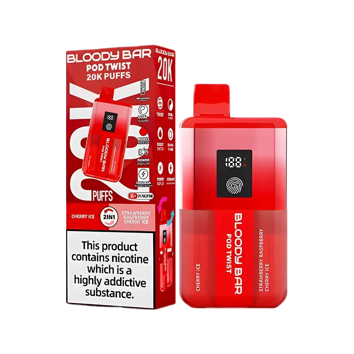 Bloody Bar Pod Twist 20K Vape Kit By Bloody Mary - Image 6