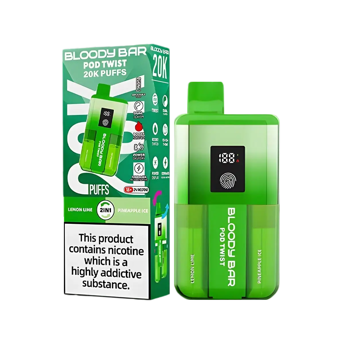 Bloody Bar Pod Twist 20K Vape Kit By Bloody Mary - Image 8