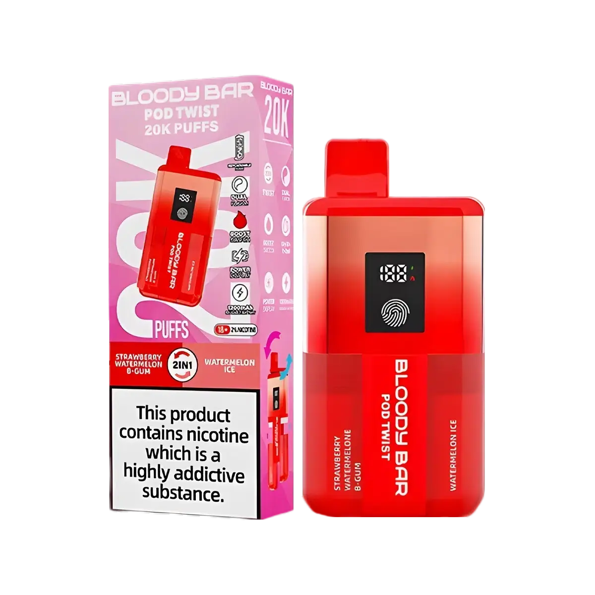 Bloody Bar Pod Twist 20K Vape Kit By Bloody Mary - Image 12
