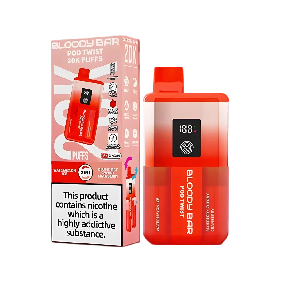 Bloody Bar Pod Twist 20K Vape Kit By Bloody Mary - Image 14