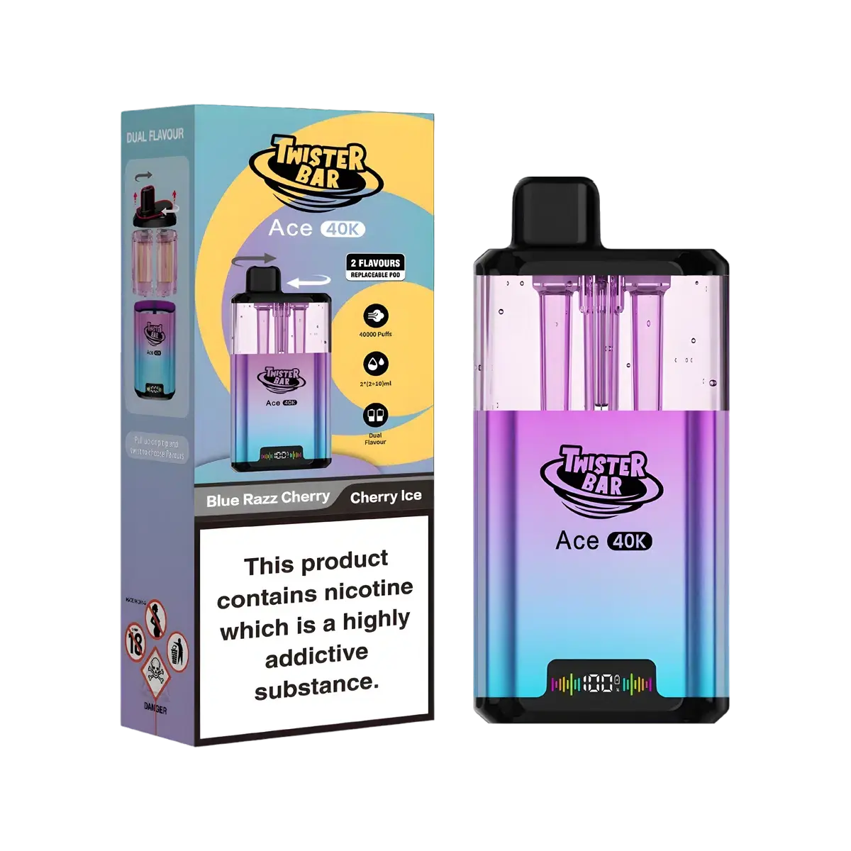 Twister Bar Ace 40K Vape Kit - Image 2