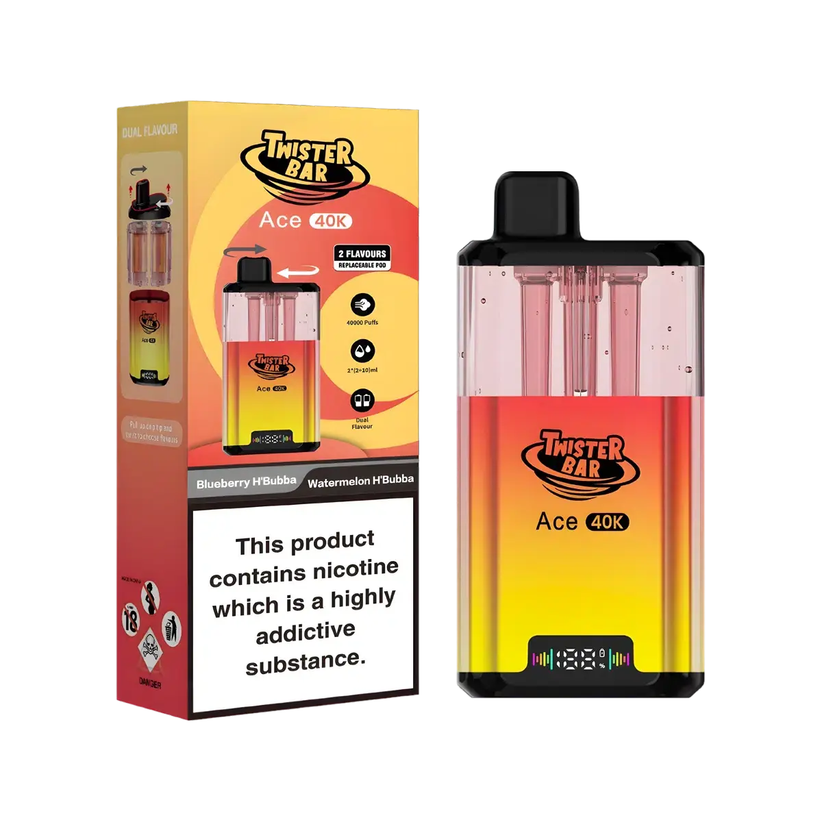 Twister Bar Ace 40K Vape Kit - Image 3