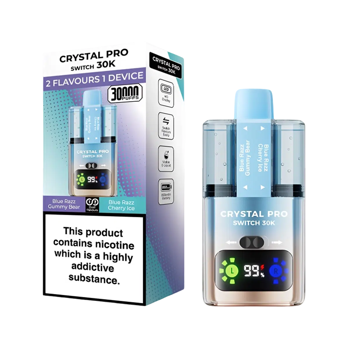Crystal Pro 30K Switch Prefilled Vape Kit - Image 3