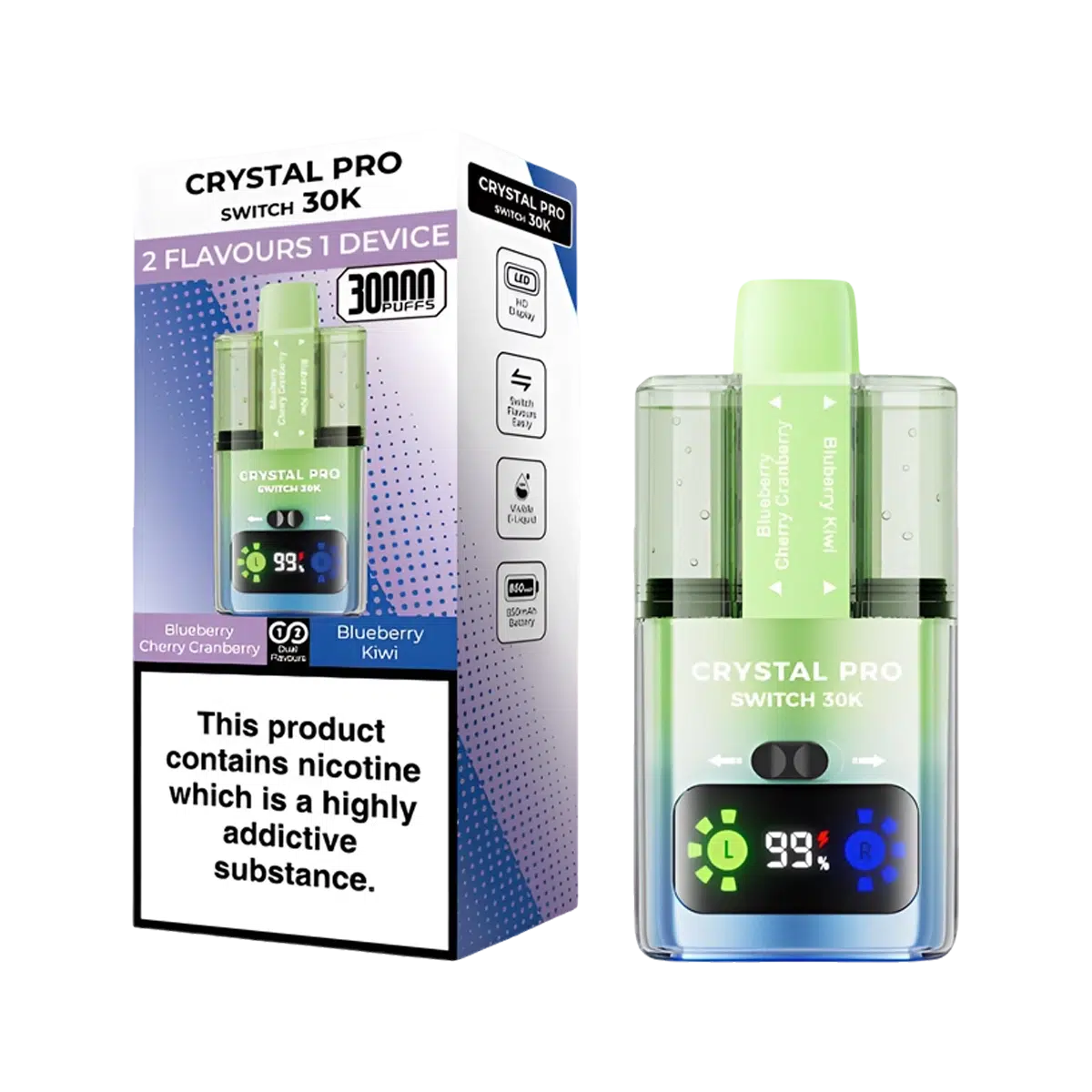 Crystal Pro 30K Switch Prefilled Vape Kit - Image 5