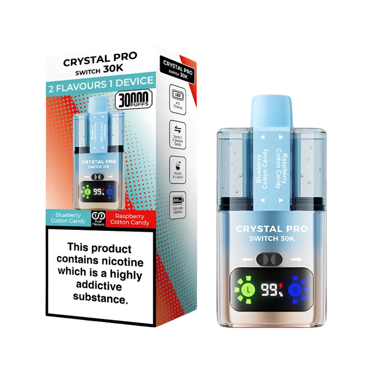 Crystal Pro 30K Switch Prefilled Vape Kit - Image 6