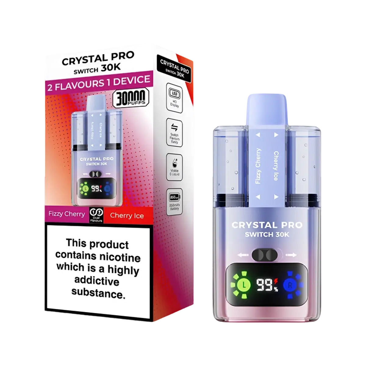 Crystal Pro 30K Switch Prefilled Vape Kit - Image 10