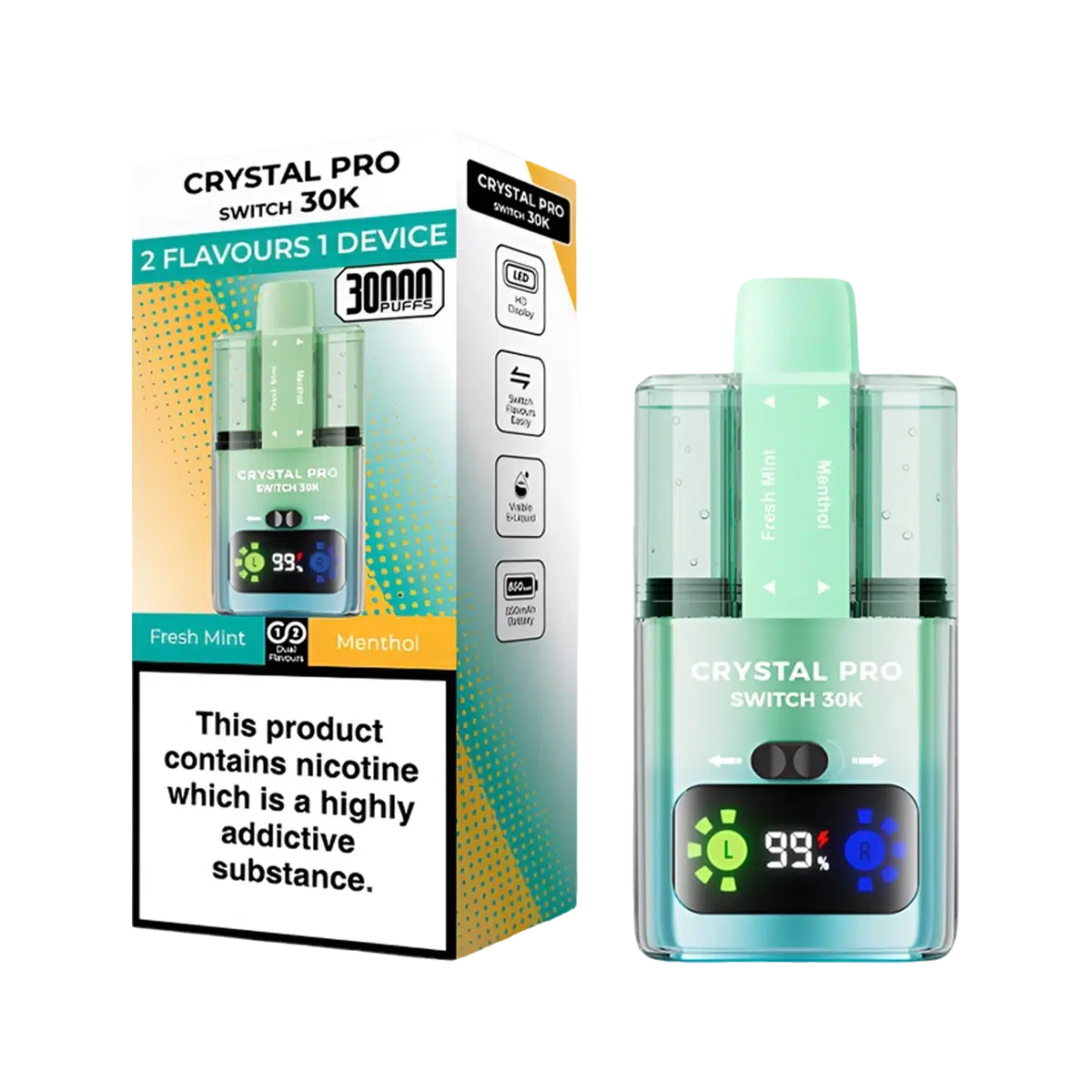 Crystal Pro 30K Switch Prefilled Vape Kit - Image 11