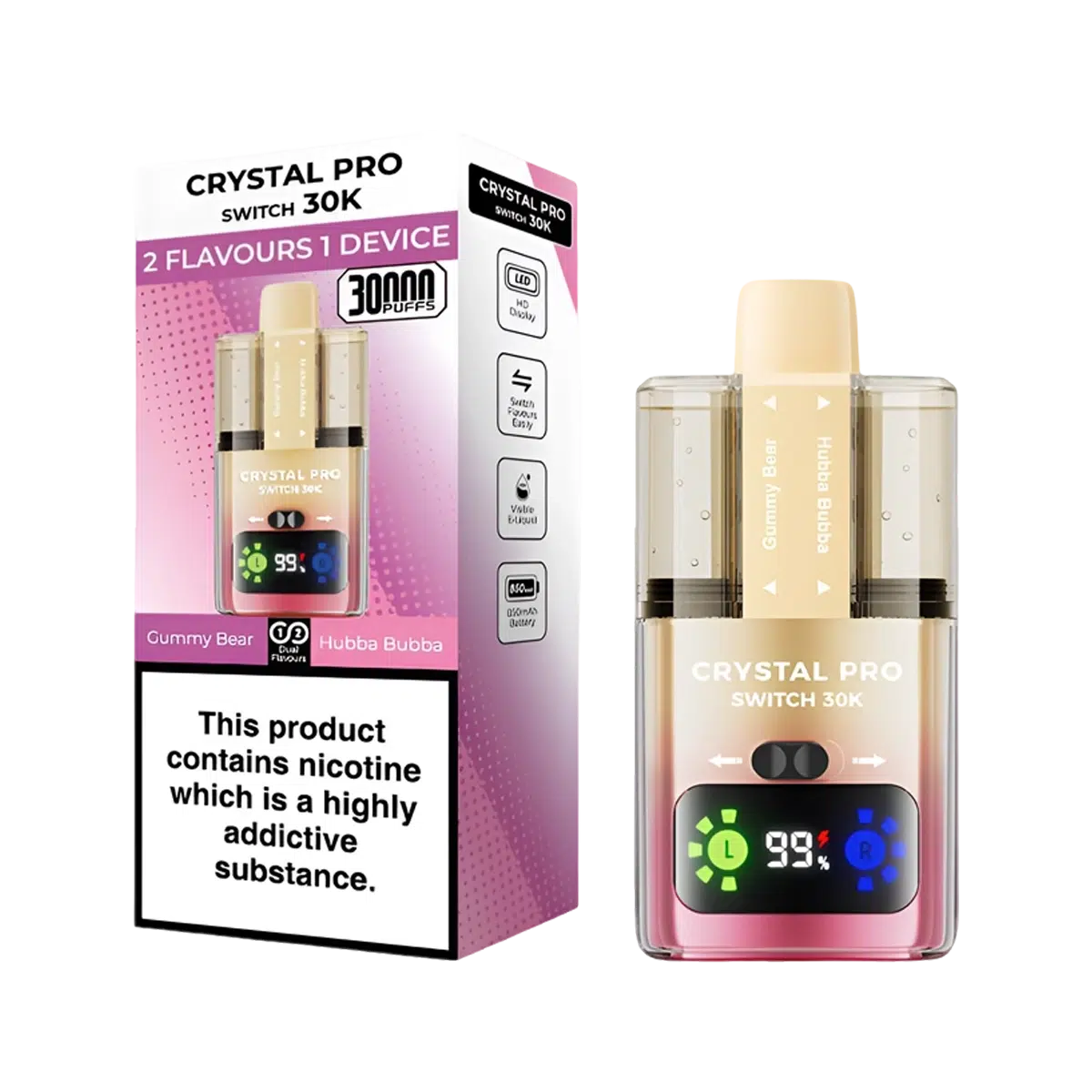 Crystal Pro 30K Switch Prefilled Vape Kit - Image 12