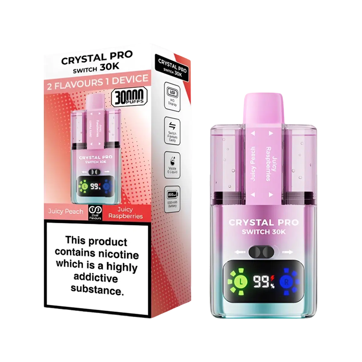 Crystal Pro 30K Switch Prefilled Vape Kit - Image 13