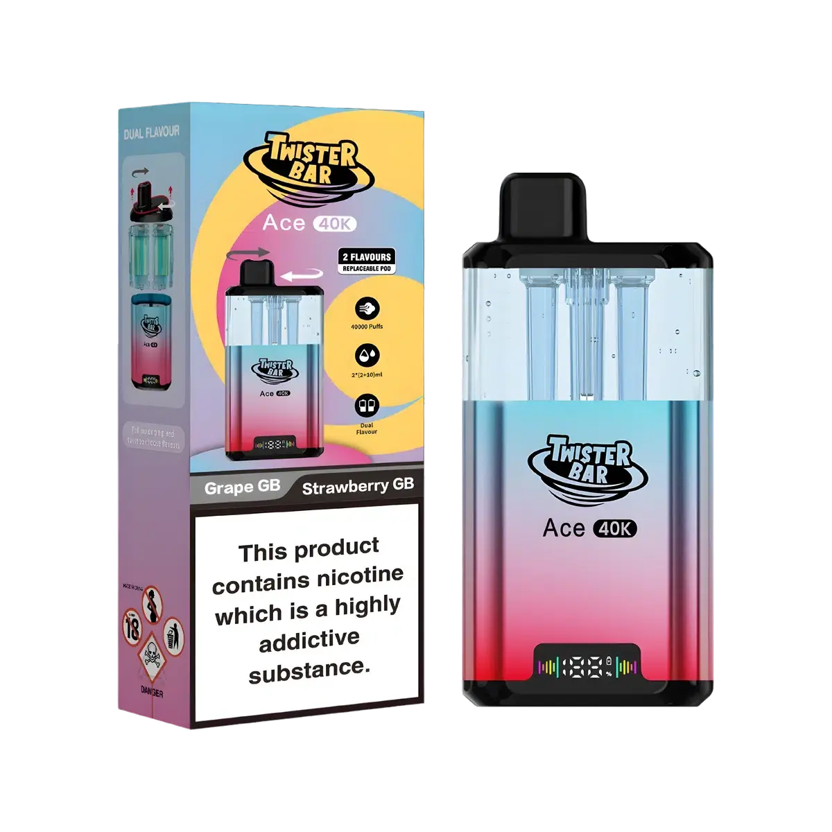 Twister Bar Ace 40K Vape Kit - Image 7