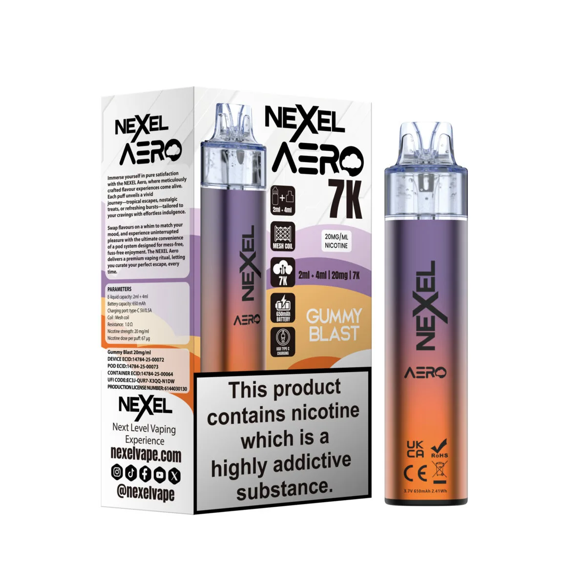Nexel Aero 7K Vape Kit - Image 6
