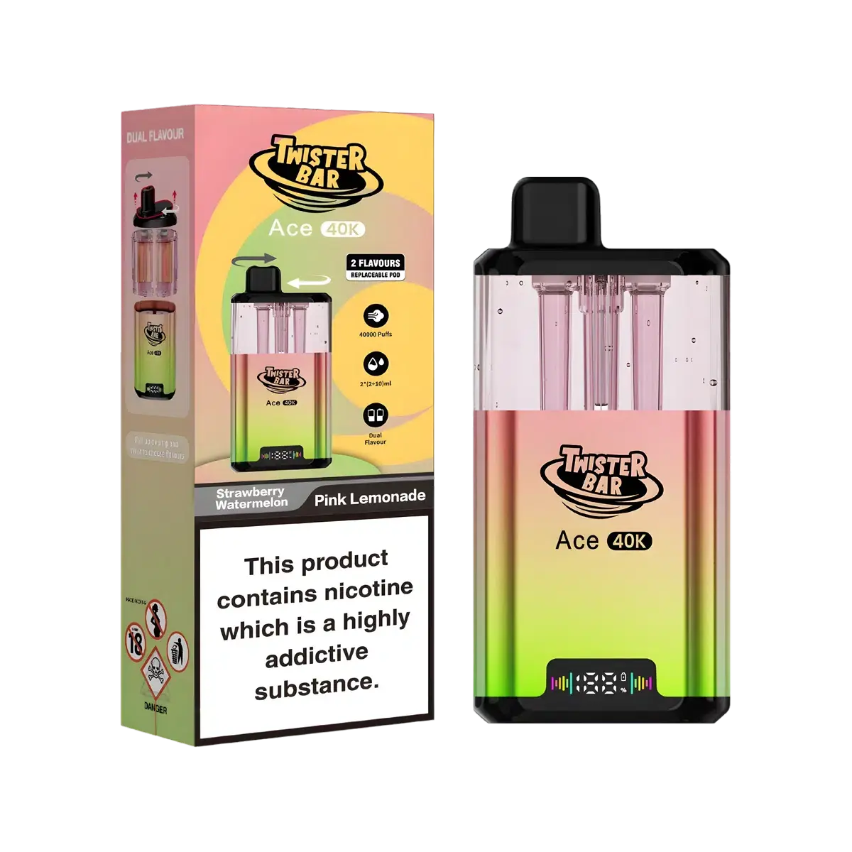 Twister Bar Ace 40K Vape Kit - Image 14